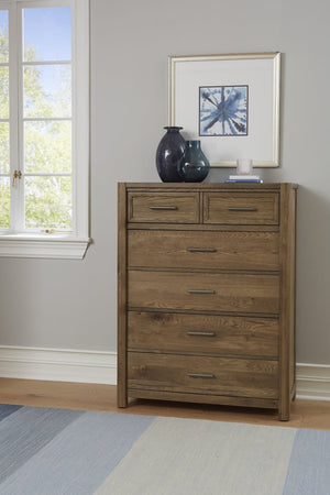 Vaughan-Bassett Crafted Oak Natural 5-Drawer Chest