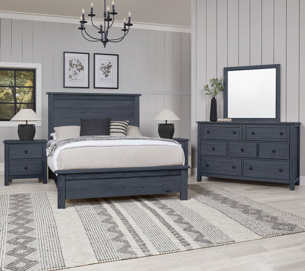 Vaughan-Bassett Custom Express Indigo California King Farmhouse Bed