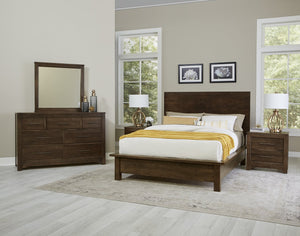 Vaughan-Bassett Crafted Cherry Dark Queen Terrace Bed