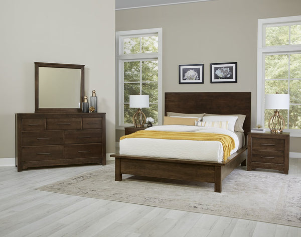 Vaughan-Bassett Crafted Cherry Dark Queen Terrace Bed