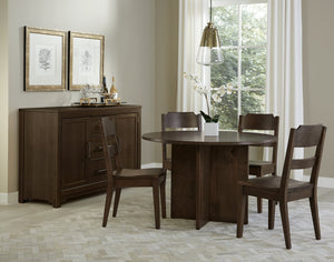 Vaughan-Bassett Crafted Cherry Dining Dark 48 Inch Round Table with Wood Base