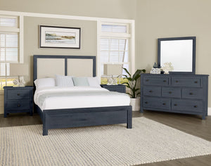 Vaughan-Bassett Custom Express Indigo California King Upholstered Bed Linen
