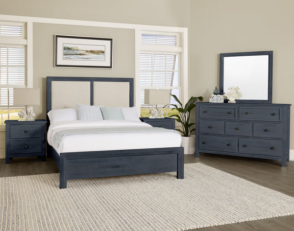 Vaughan-Bassett Custom Express Indigo California King Upholstered Bed Linen
