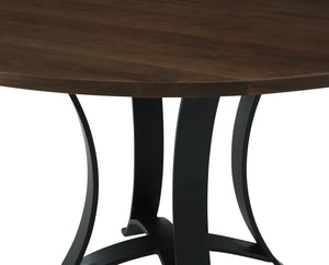 Vaughan-Bassett Crafted Cherry Dining Dark 48 Inch Round Table with Metal Base