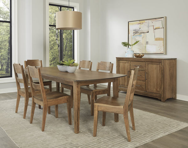 Vaughan-Bassett Crafted Cherry Dining Medium 72 Inch Surfboard Table with 1-1/4 Inch Top