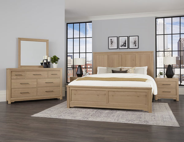 Vaughan-Bassett Crafted Cherry Bleached King Six Panel Bed