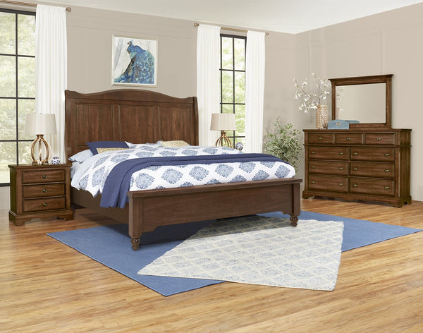Vaughan-Bassett Heritage Amish Cherry King Sleigh Bed