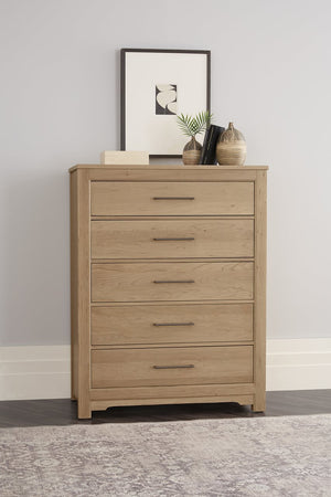 Vaughan-Bassett Crafted Cherry Bleached 5-Drawer Chest