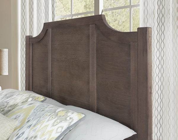 Vaughan-Bassett Maple Road Maple Syrup Queen Scalloped Storage Bed