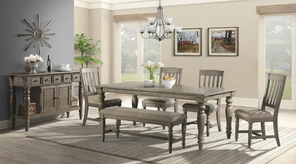 Intercon Balboa Park Roasted Oak Traditional Slat Back Dining Side Chair with Cushion Seat