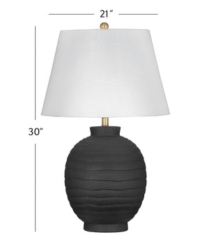 Bassett Mirror Modern Black Ventraa Table Lamp
