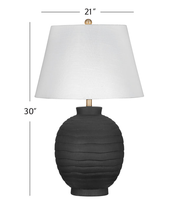 Bassett Mirror Modern Black Ventraa Table Lamp