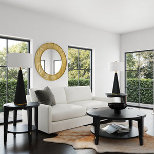 Bassett Mirror Modern Glossy Black Elle Table Lamp