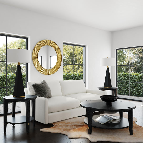 Bassett Mirror Modern Glossy Black Elle Table Lamp