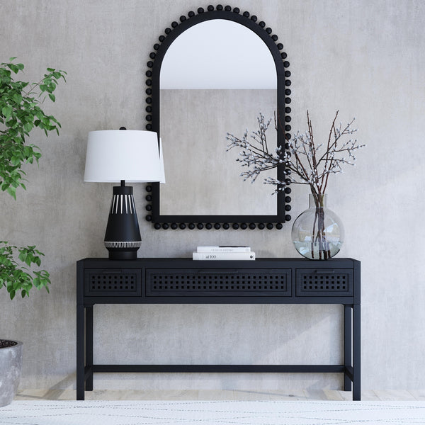 Bassett Mirror Boho Black Renn Arched Wall Mirror