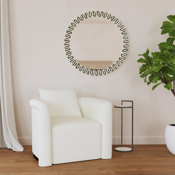 Bassett Mirror Contemporary Blue/White Sceptre Wall Mirror