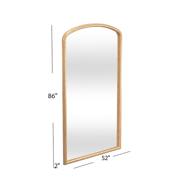 Bassett Mirror Modern Antique Gold Leaf Brookings Arched Floor Mirror