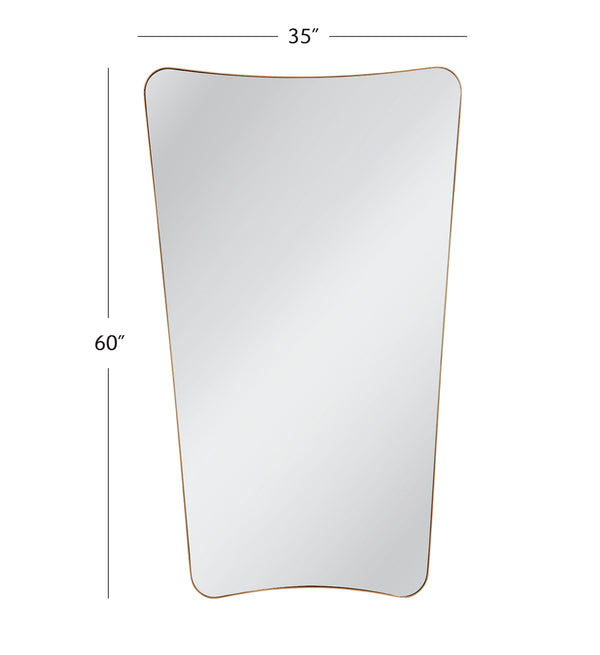 Bassett Mirror Modern Gold Leaf Garcia Wall Mirror