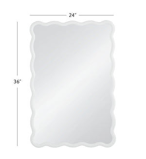 Bassett Mirror Modern White Bryony Rectangular Wall Mirror