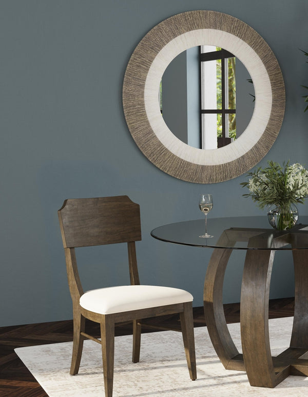 Bassett Mirror Modern White/Gray Koree Wall Mirror