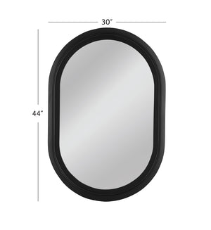 Bassett Mirror Traditional Matte Black Nash Wall Mirror