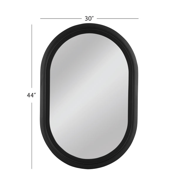 Bassett Mirror Traditional Matte Black Nash Wall Mirror