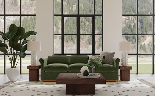 Bassett Mirror Modern Dark Brown Mango Padula Brown Oak Square Cockttail Table