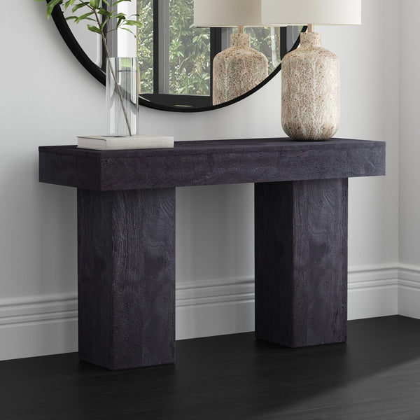 Bassett Mirror Modern Dusty Black Padula Rectangle Console Table