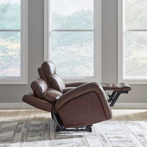 Liberty Furniture Blair Cognac Leather Loveseat with Console P2 & Zg