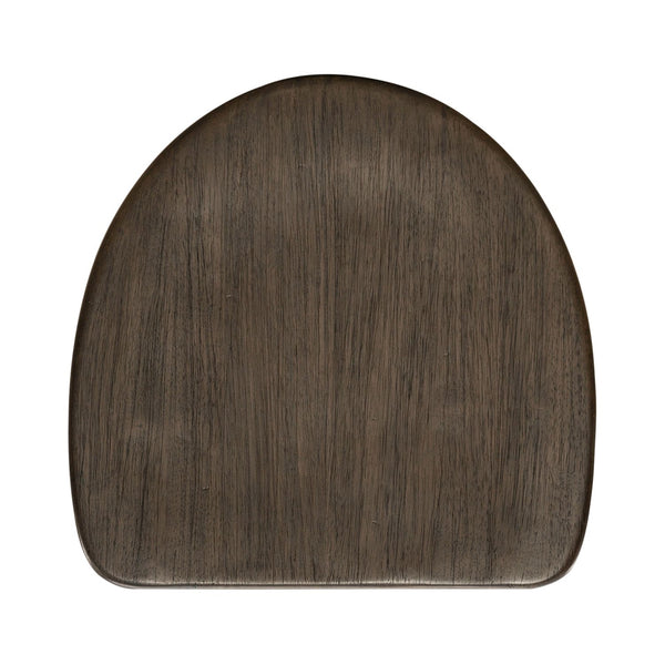 Liberty Furniture City View Coffee Bean Scooped Seat Console Stool with Round Turned Tapered Legs