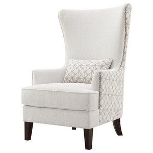 Coaster Pippin Upholstered High Wingback Accent Chair Latte