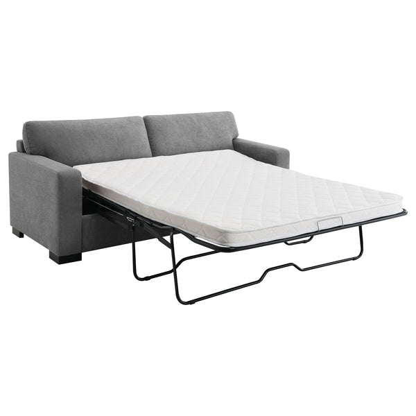 Coaster Simpson Upholstered Sofa Sleeper with Queen Mattress Grey