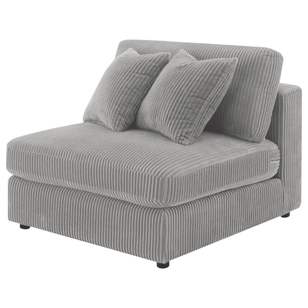 Coaster Blaine Upholstered Armless Chair Fog