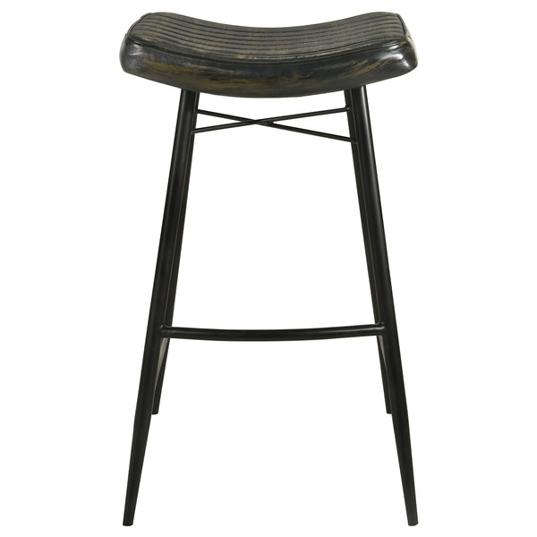 Coaster Bayu Leather Upholstered Bar Stool Espresso