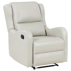 Coaster Kelsey Upholstered English Arm Recliner Chair Ivory