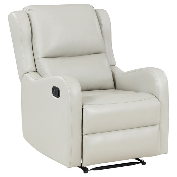 Coaster Kelsey Upholstered English Arm Recliner Chair Ivory