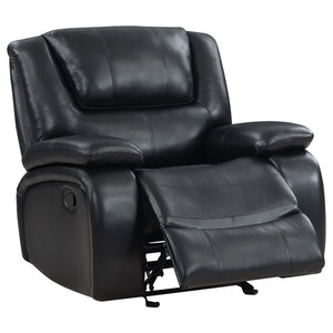 Coaster Camila Upholstered Glider Recliner Chair Black