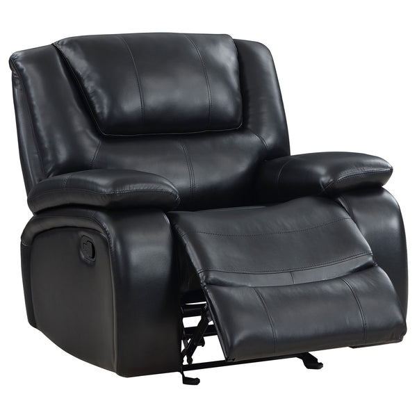 Coaster Camila Upholstered Glider Recliner Chair Black