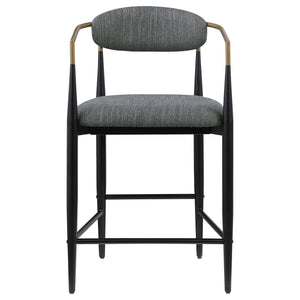 Coaster Tina Fabric Upholstered Counter Chair Dark Grey