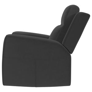 Coaster Brentwood Upholstered Recliner Chair Dark Charcoal