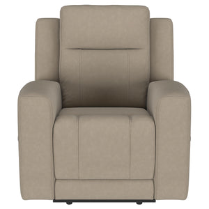 Coaster Brentwood Upholstered Recliner Chair Taupe