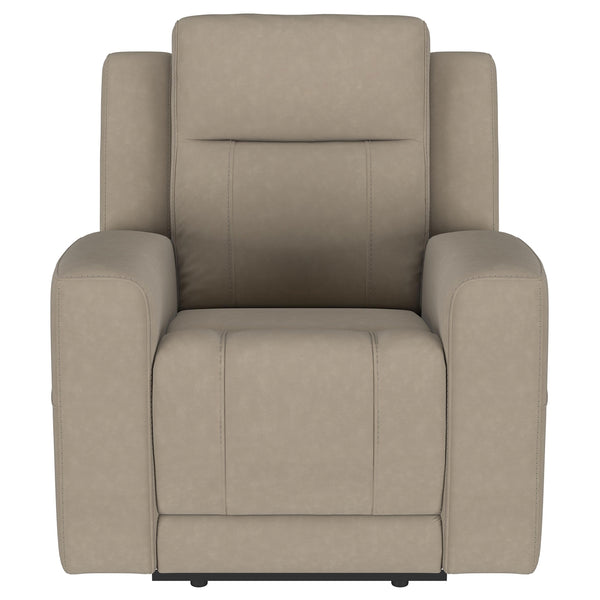 Coaster Brentwood Upholstered Recliner Chair Taupe