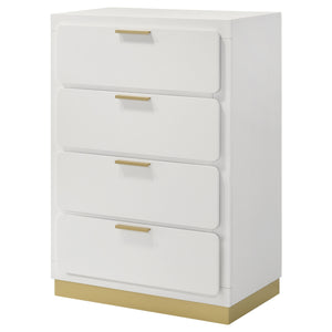 Coaster Caraway 4-Drawer Bedroom Chest White
