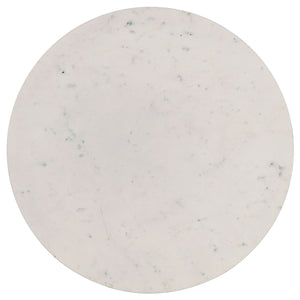 Coaster Aldis Round Marble Top Coffee Table White & Natural