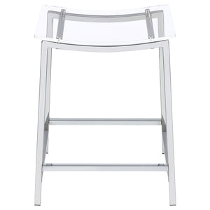 Coaster Jovani Acrylic Backless Counter Stool Chrome