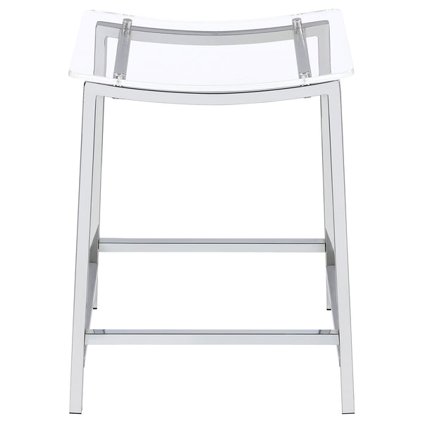 Coaster Jovani Acrylic Backless Counter Stool Chrome