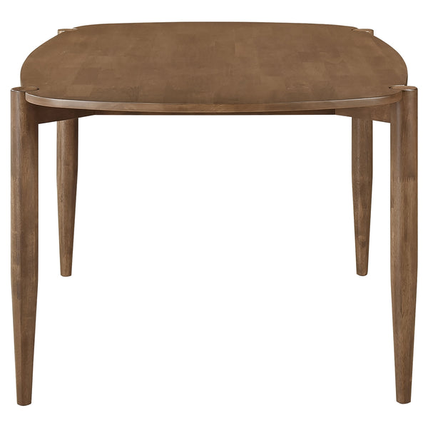 Coaster Dortch Oval 63 Inch Solid Wood Dining Table Walnut