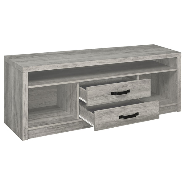 Coaster Burke 3-Piece 59 Inch TV Entertainment Center Grey Driftwood