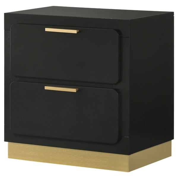 Coaster Caraway 2-Drawer Nightstand Black
