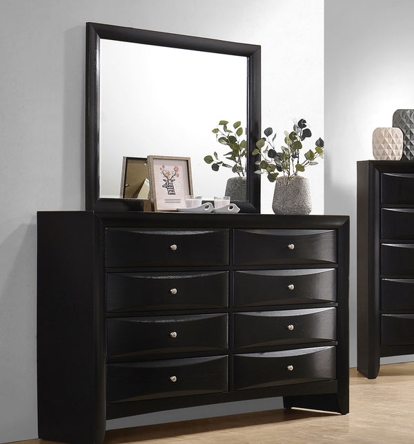 Coaster Briana 8-Drawer Dresser with Mirror Black